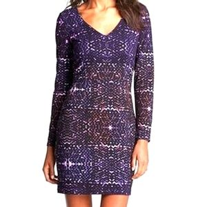 Presely Skye V-neck L/S Sheath Dress sz S